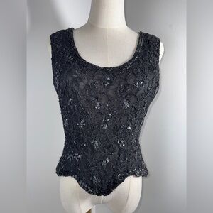 VINTAGE 80s JOSEPH RIBKOFF  Gala sequin TANK TOP